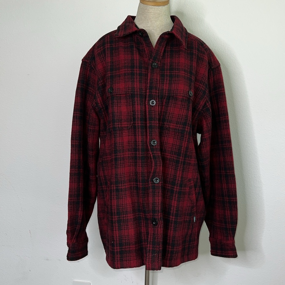 🔹 Woolrich Wool Blend Stag Shirt Jacket Shacket